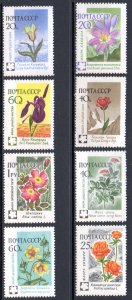 RUSSIA 2408-15 MNH SCV $4.50 BIN $2.50 FLOWERS