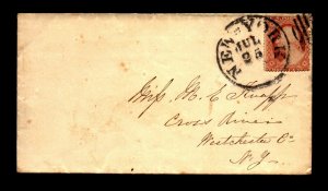 1850s New York Crisp Cancel Cover - L29229