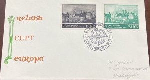 D)1975, IRELAND, FIRST DAY COVER, EUROPA ISSUE PAINTING, 