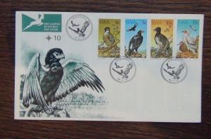 South West Africa 1975 Protected Birds of Prey on First Day Cover 