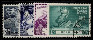 BERMUDA GVI SG130-133, anniversary of UPU set, FINE USED.