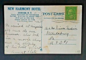 1929 Cohoes New York To Stroudsburg Pennsylvania New Harmony Hotel PC Cover