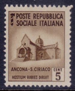 Italy, 1944, Church of St Ciriaco, Ancona, 5c, MNH**