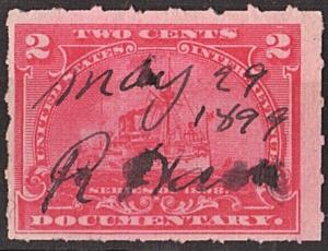 R164 2¢ Documentary Stamp (1898) Used