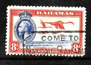 Bahamas-Sc#96- id7-used 8p car & ultra-Birds-Flamingos-KGV-1935-