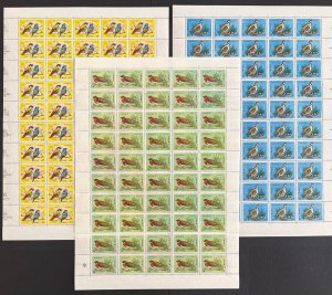 Iran Persia Norouz Nowruz 1972 / 1351 3 sheets of stamps. Birds