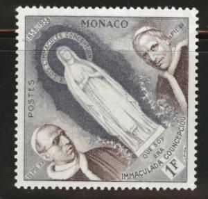 MONACO Scott 412 MH* 1958 Pope stamp