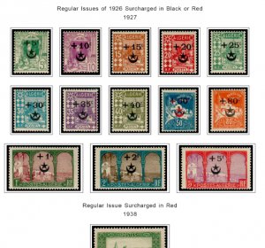 COLOR PRINTED FRENCH ALGERIA 1924-1958 STAMP ALBUM PAGES (29 illustrated pages)