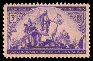 US Sc 898 VF/MNH - 1940 3¢ - Coronado & His Captains