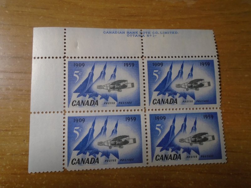 Canada  # 383  UL  #  1      Plate Block