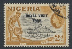 Nigeria  SG 81 SC# 92 Used  QEII Royal Visit 1956   please see scan