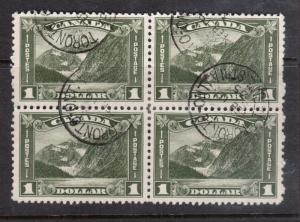 Canada #177 VF Used CDS Cancel Block