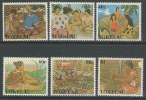 TOKELAU SG177/82 1990 WOMENS HANDICRAFTS  MNH