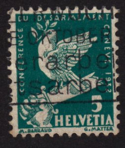 Switzerland 210 Dove on Broken Sword 1932