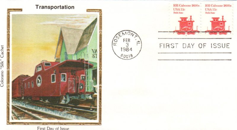 #1905 Railroad Caboose 1890s PNC Colorano FDC