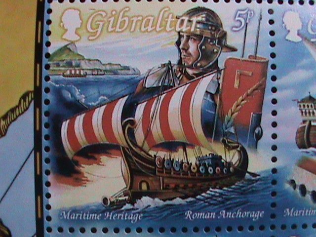 ​GIBRALTAR 1999- SC#801a MARITIME HERITAGE MNH S/S-CV-10 SCOTT CATALOG VALUE $10