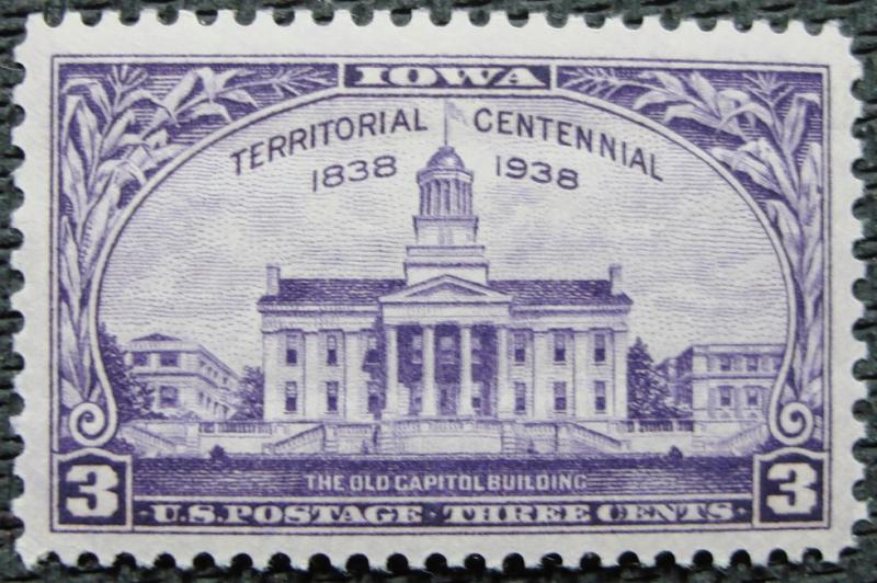 US #838 MNH, Single, Iowa, SCV $.40