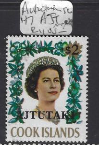 AITUTAKI  (PP0410B)  QEII ON COOK ISLANDS SPELLED AJUTATAKI ERROR  MNH