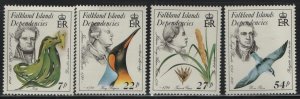 FALKLAND ISLANDS, (4) SET, 1L97-1L100, MNH, 1985, Falkland islands naturalist's