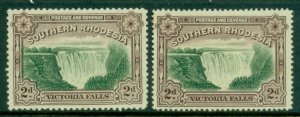 Southern Rhodesia 1935-41 Victoria Falls Perf 12½ + 14 MLH