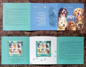 Poland 2022 -  dog breeds,  folder with perforate & imperforate  S/S