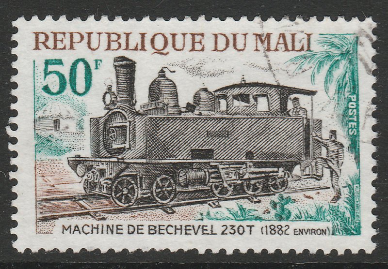 Mali Trains Locomotives Railway Station Machine de Bechevel 50f used A16P1F29