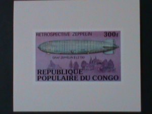 ​CONGO- RETROSPECTIVE ZEPPPELIN PROF SHEET MNH   S/S VF WE SHIP TO WORLDWIDE