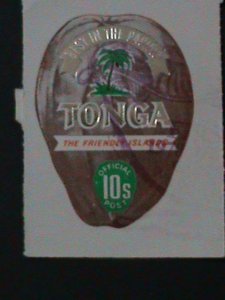 ​TONGA-1970-SC# 257-LOVELY BEAUTIFUL-COCONUT SHAPE CUT- CTO VF-HARD TO FIND