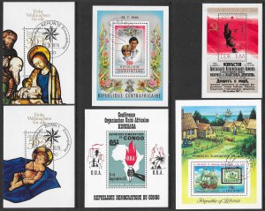 WORLDWIDE (99) Souvenir Sheets Unused & Used MNH/H/Used/CTO