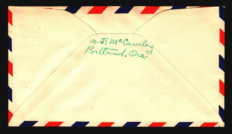 USS Macon 1934 Portland Greets Cachet / 8.22.34 - Z18855