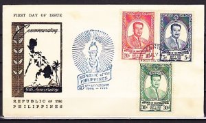 Philippines, Scott cat. 621-623. Republic Anniversary. First day cover. ^