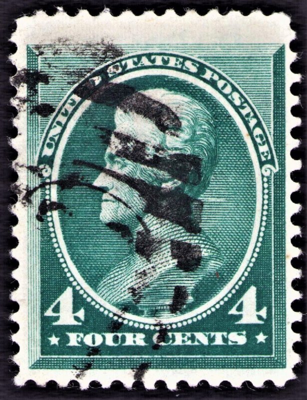 US Stamps-SC#211 -4¢ Jackson Used - 1883