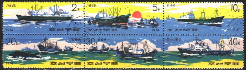 North Korea. 1974. 1330-35. Ships. USED.