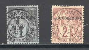 Guadeloupe #14-15    VF, Used,CV $3.60 ......  2560056