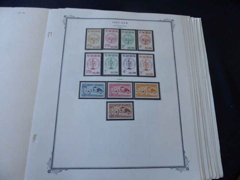 Vietnam 1963-1972 (MNH) Stamp Collection on Scott Spec Album Pages