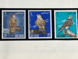 Abu Dhabi Stamps # 12-14 MNH XF Scott Value $60.00