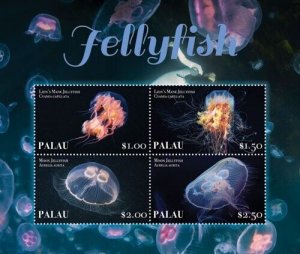 Palau 2019 - Jellyfish - Sheet of 4 stamps - Scott #1444 - MNH 