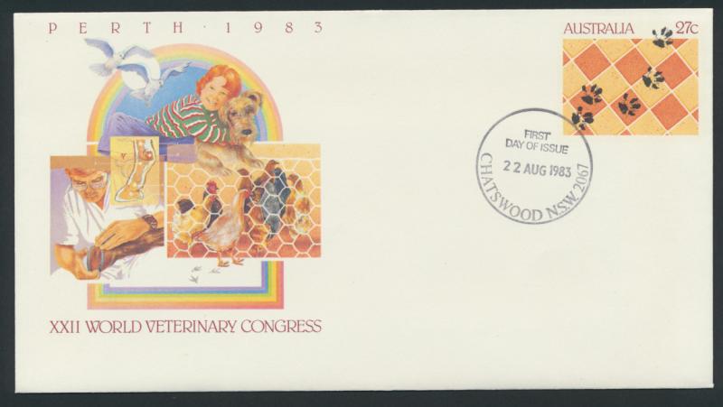 Australia PrePaid Envelope 1983  XXII World Veterinary Congress  Perth