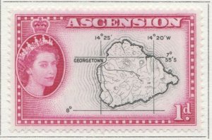 1956 BRITISH COLONY ASCENSION 1d MH* Stamp A4P15F39605-