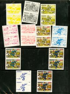 Liberia 1949 Selection of 11 Proof Pairs in various color stage