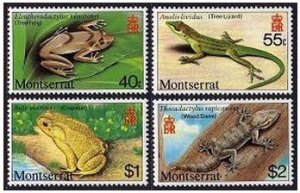 Montserrat 410-413, MNH. Michel 413-416. Frog, Lizard, Grapaud, Wood Slave,1980.