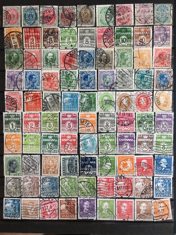 Denmark m/u collection 332 stamps SCV $100+