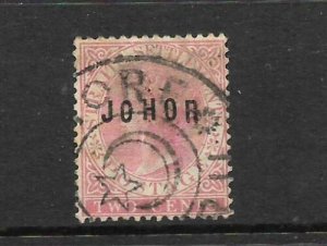 JOHORE  1884-91   2c   QV   FU       SG 9 