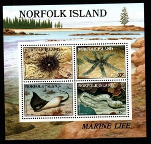 NORFOLK ISLAND SGMS382 1986 MARINE LIFE MNH