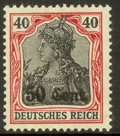 FRANCE 1916 WW1 GERMAN OCCUPATION 50c on 40pf GERMANIA Sc N22 MH