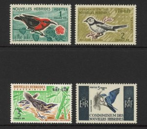 New Hebrides 1963 Birds Top values M/M Cat 62 pounds