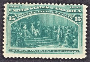 [[MB]   US #238 MNH 1893 Classic  'Columbian Exposition' Stamp...Ships Free!