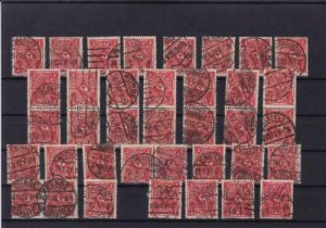 germany 1922 posthorn stamps and cancels ref r14145