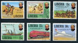 Liberia SC# 842-7 Sir Roland Hill & Mail Transportation set 