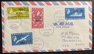 1974 Georgia Dependency Falkland Island Airmail cover To Belmont CA Usa